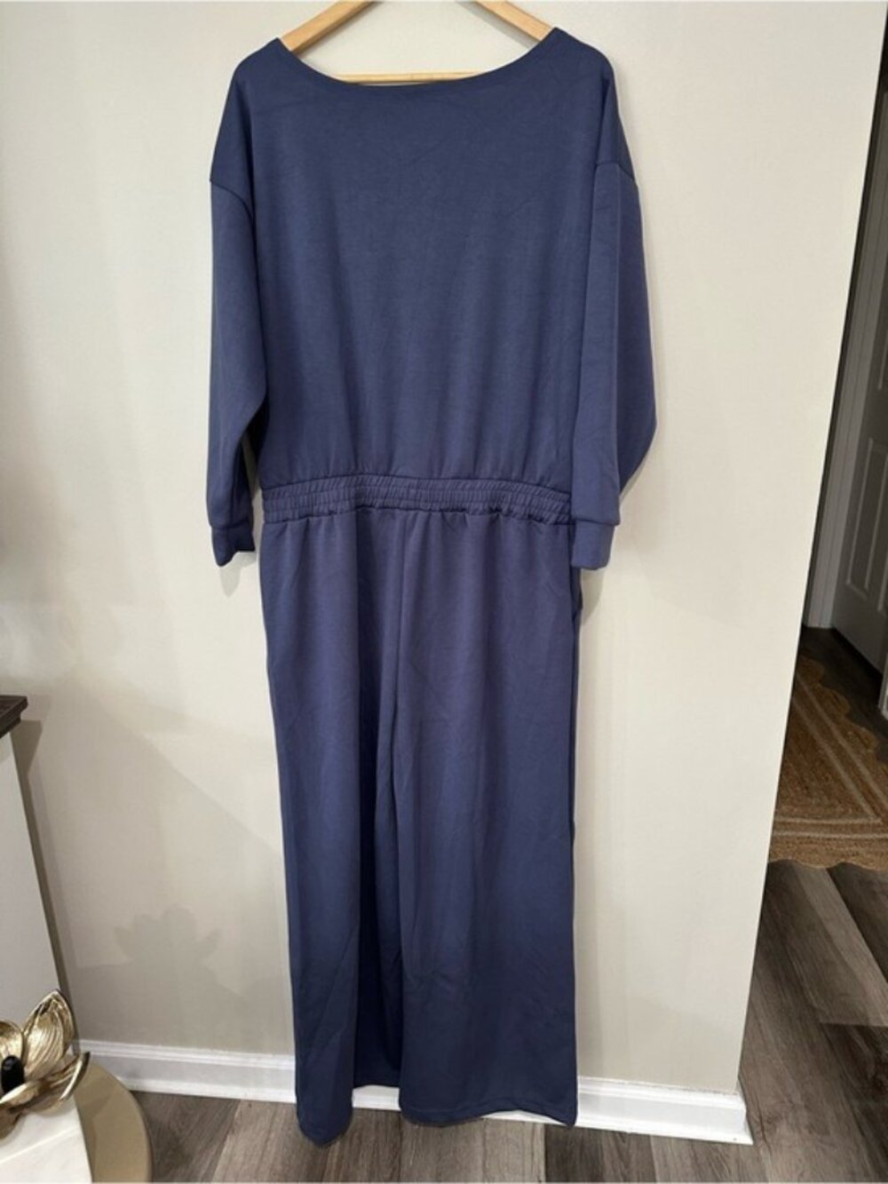Serra Blue Casual Romper Jumpsuit XL 16-18 Wide Leg Drawstring NWT - Picture 3 of 11